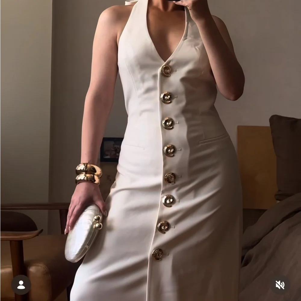 Wolf gang • idira maxi dress in ivory - XS - Picture 3 of 12